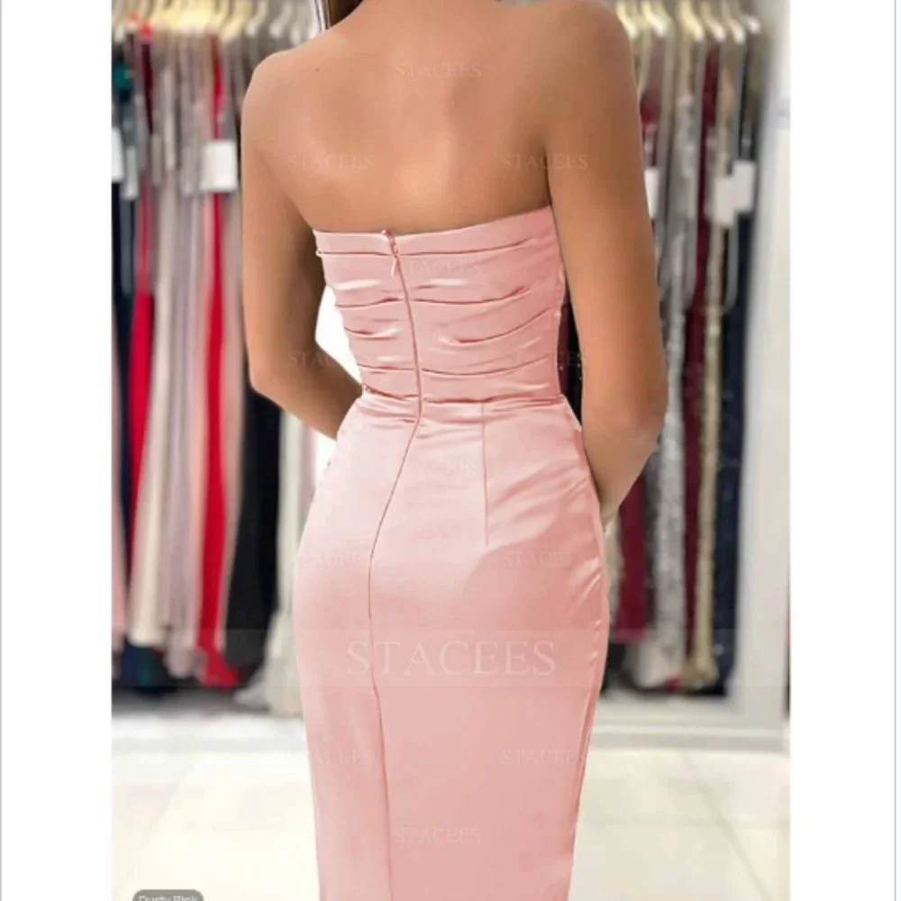 Sheath/Column Sweetheart Sleeveless Charmeuse Long/Floor-Length Prom Dress - Picture 2 of 2